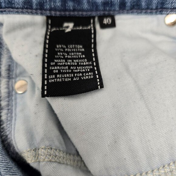 7 For All Mankind Foolproof Denim Jeans Size 40 Men's Slimmy Straight Leg - Picture 8 of 8